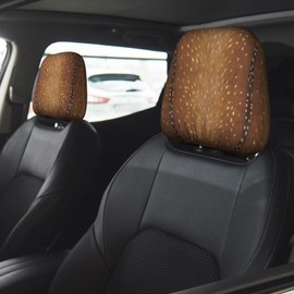 DITXIT Animal Hair Pattern Universal Car Headrest Cover Soft Car Seat Head Rest Cover Accessories Protector Fabric Head Rest Coverings for SUV Cars Truck Auto - Set of 2