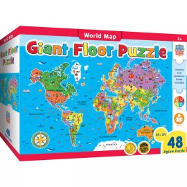 MasterPieces - Explorer - World Map 48 Piece Floor Jigsaw Puzzle
