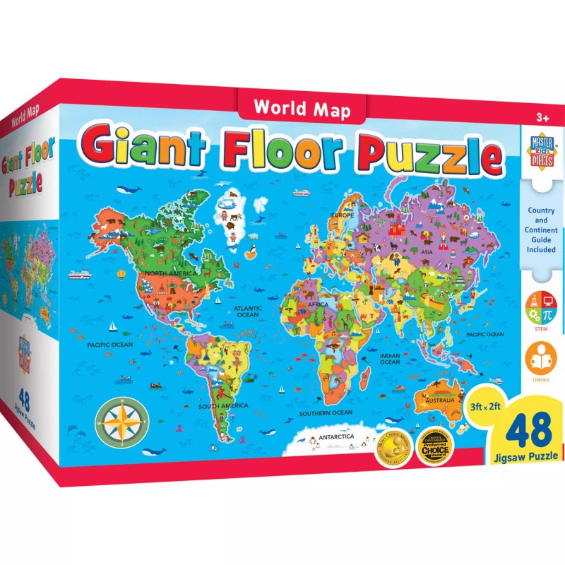 MasterPieces - Explorer - World Map 48 Piece Floor Jigsaw