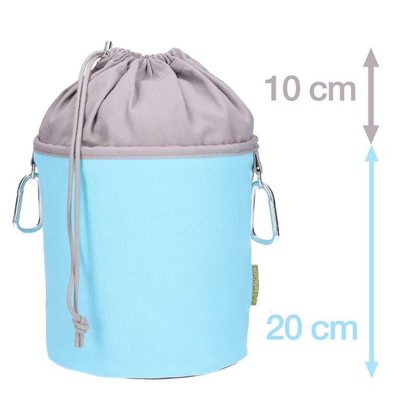trendfinding Canvas Fabric Clothes Peg Bag with 2 Carabiner Hooks