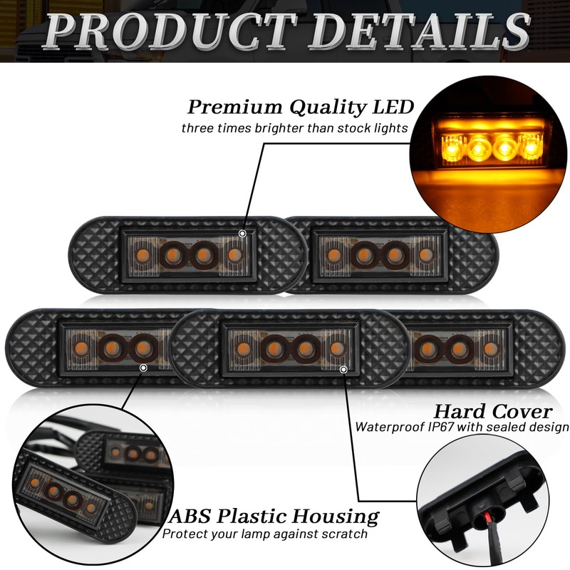 LED 5pcs Front Grille Light Compatible with 2021 2022 2023