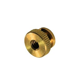 UNICORP THN5001-M01-F16-256 1/4" Round Knurled Thumb Nuts, 2-56 THD x 1/4 OD, Brass QTY-10