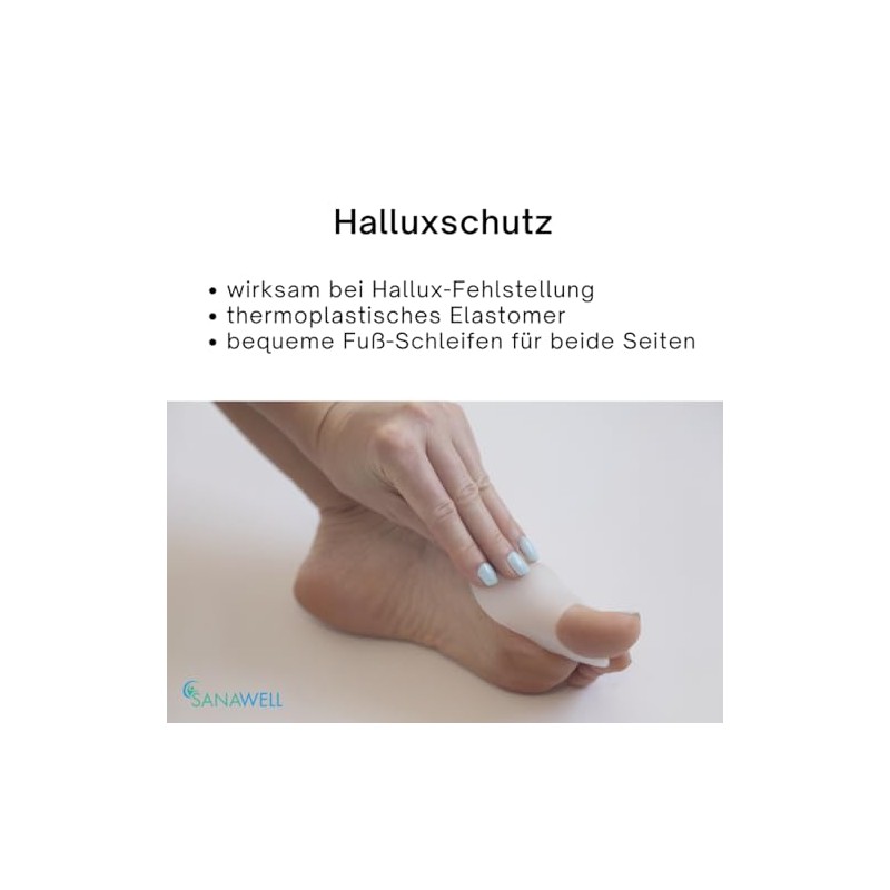 MEDOSAN Set of 2 Gel Hallux Protectors for Left and