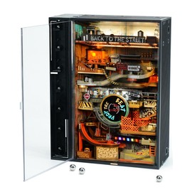 ROKR 3D Puzzle for Adults, Electric Marble Run Model Kits, Parallel World Hip-hop Street, Desk Decoration, Building Sets for Boys Girls Birthday Gifts