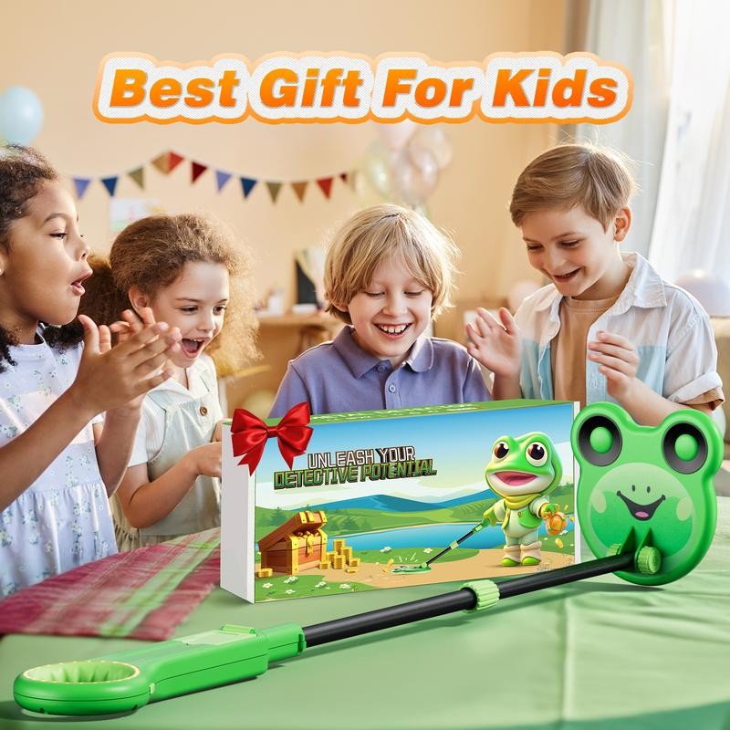 MIYAY Kids Metal Detector, Frog Style, High Accuracy, 7.5" Waterproof