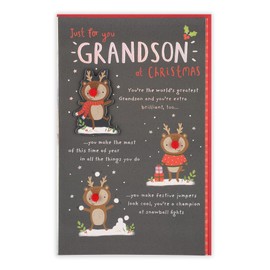 Clintons: Grandson Reindeer Storyboard Christmas Card, Multi-Colour, 155 x 235, 1181253