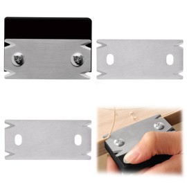 Edge Cutter, Mini Edging Bucket, Portable Veneer Edge Cutter with 2 Replacement Blades, One-Handed Planer for Woodworking, for Wood, PVC, ABS Edge Cutter, Gluing (Black)