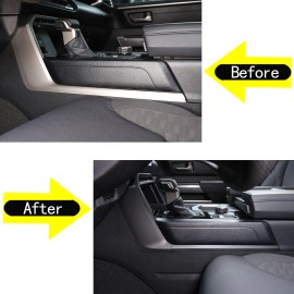 BEBECAR Matte Black Interior Center Console Frame Trim Fits Tundra / Sequoia 2022-2025