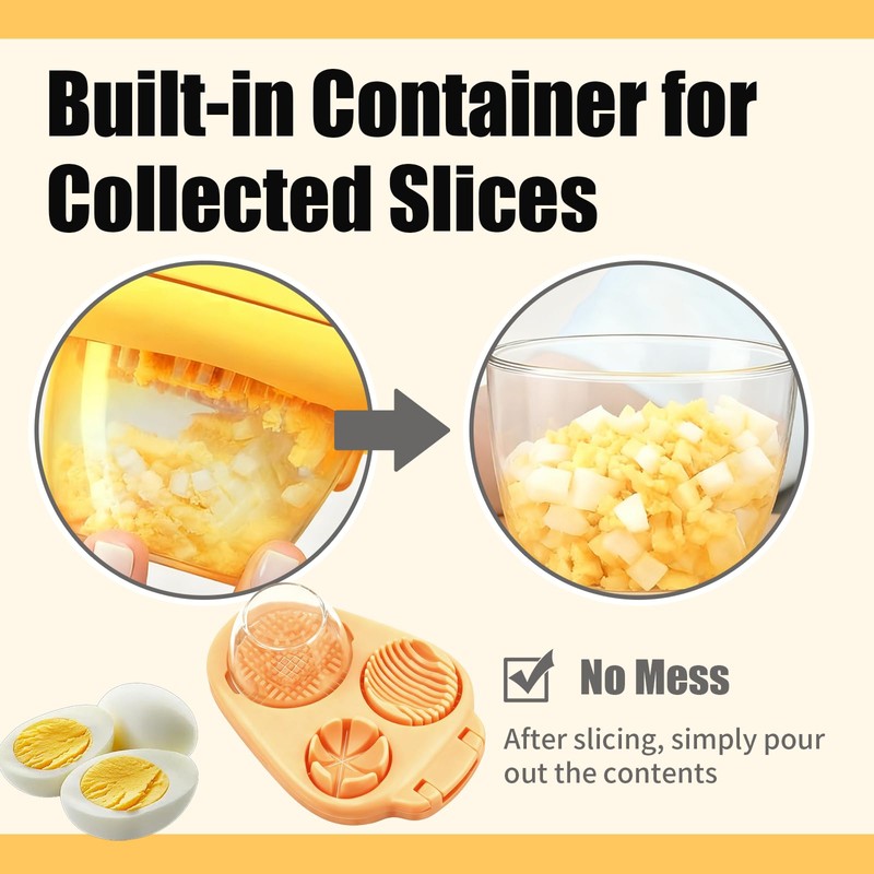 3 in 1 Egg Slicer for Hard Boiled Eggs with