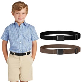 JASGOOD Kids Adjustable Elastic Belt for Boys Girls and Toddlers Nickel Free Stretch Belts With Plastic Buckle for Pants Jeans