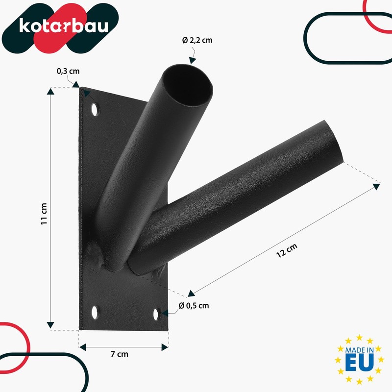 KOTARBAU Flag Holder 2-Way Screwing Flagpole Holder Flag Pole Flag
