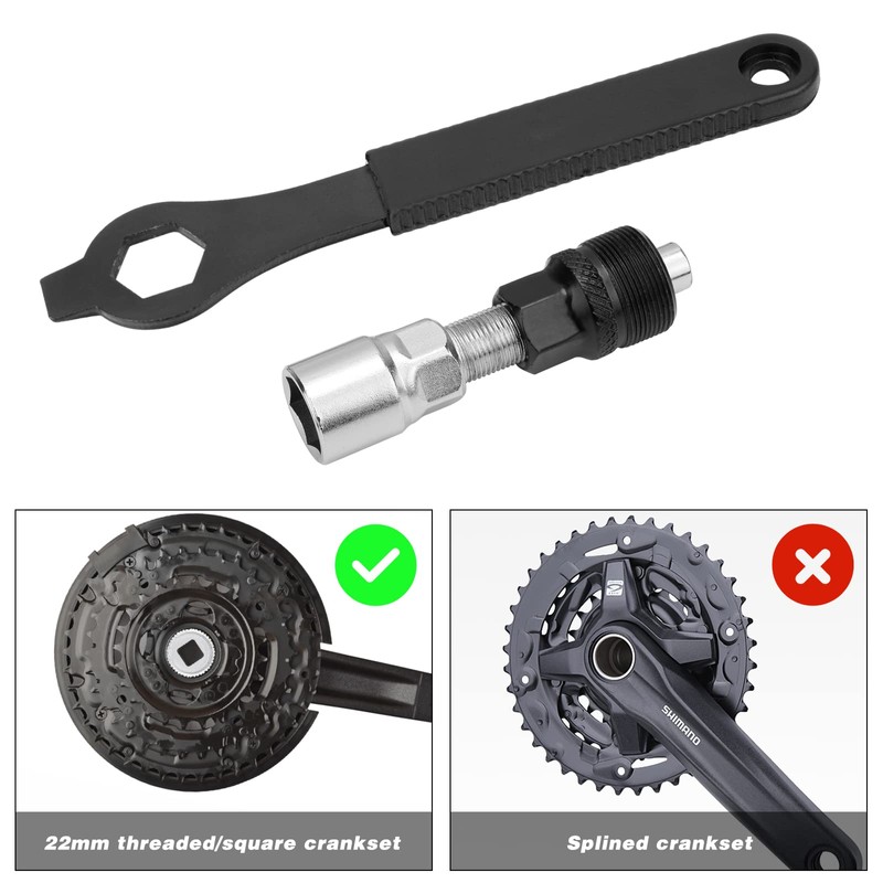 Oumers Bike Crank Puller Tools, Bike Bottom Bracket Remover for