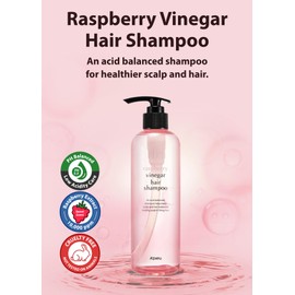 A'PIEU Raspberry Vinegar Hair Shampoo 16.9 fl.oz / 500 ml - Dandruff & Clarifying Shampoo | Scalp Treatment I Korean Hair Care I Balances pH, Removes Buildup, Soothes Scalp | A'PIEU