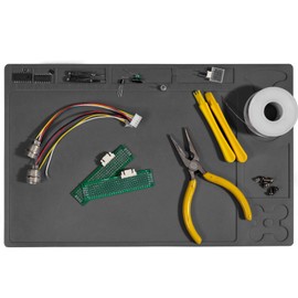 WEP M150 Silicone Soldering Mat 12.9x8.2 inches Heat-resistant with 5 Function Zones, Soldering Mat for, electronics repair, DIY Projects