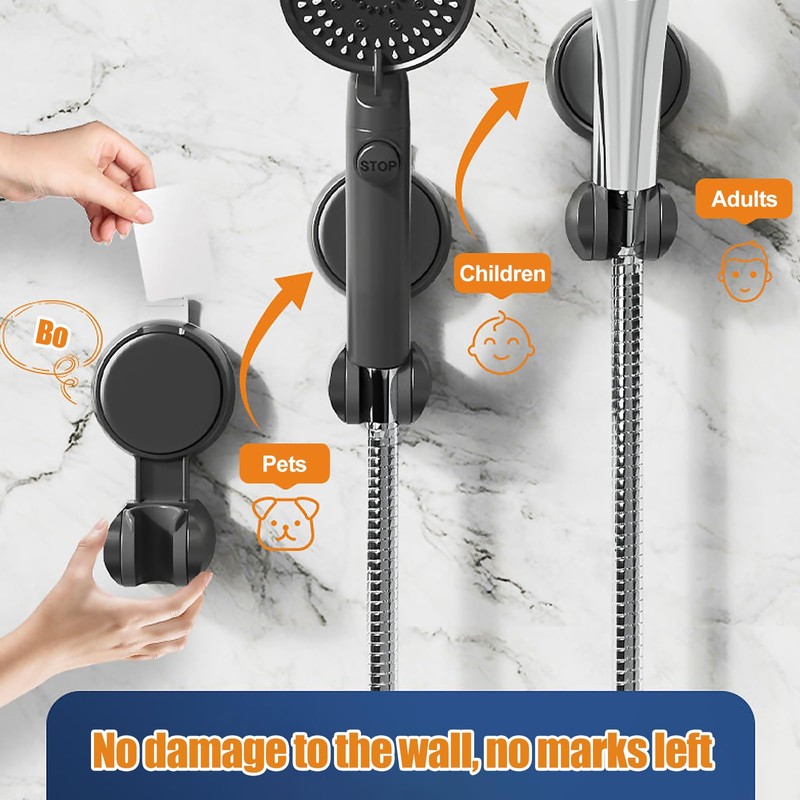 lomdung Universal Hand Shower Holder with Suction Cup, Universal Shower