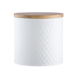 Typhoon Embossed White Bread Bin, 25 cm