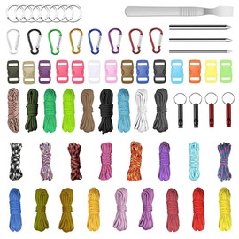 Peelanmall Paracord 550 Nylon Rope, Paracord Rope 4 mm, Multicoloured Parachute Cord Bands Kit, Paracords Bracelet, DIY Bracelets Bands Set, for Key Chains, Dog Leads, Leads (26 Colours-1)