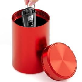 MOICUU (Small) Aluminum Can Radio Wave Blocking Case Smart Key Radio Wave Block Box Relay Attack Prevention Key Case for Vehicle Theft Relay Attack Prevention Goods Skimming Prevention Blocking Case