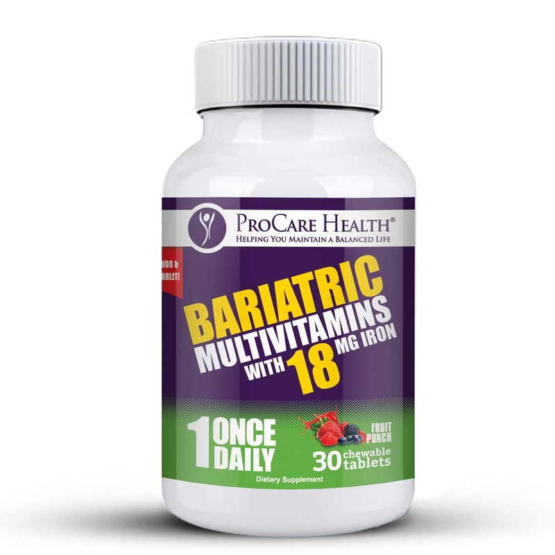 ProCare Health Bariatric Chewable Multivitamin with Iron 18mg (30 Tablets)