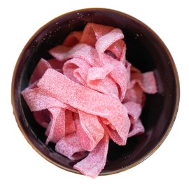 Pink Lemonade Sour Belts - 1 lb of Fresh Chewy Sugar Sanded Sweet Tart Foot Long Candy in Resealable Bag to Ensure Freshness