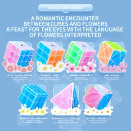 XMDCuber QY Toys ICY Amber Series Ivy Speed Cube - Frosted Amber Colour, Stickerless & Smooth, 55.5 mm