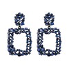 Flyonce Rhinestone Dangle Wedding Earring, Rhinestone Crystal Geometric Earrings for