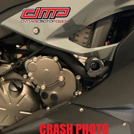 DMP USA MADE Kawasaki Ninja ZX6R ZX-6R ZX 636 2019 2020 2021 2022 2023 KRT NO Cut Black Frame Sliders Fits ABS & NON ABS Models - 750-4459