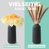 flature Ceramic Vase with Grooves, Large Decorative for Pampas Grass