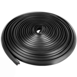 GeneX Aero Molle T-Shape, General Purpose, Gap Filler, Double-Sided Tape, Door Edge Guard, Spoiler, Fender, PVC, 16.4 ft (5 m) (Black)