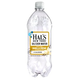 Hal's New York Seltzer Carbonated Flavored Sparkling Water, Zero Sugar, Zero Calorie, Zero Carbs, 1 Liter (Pack of 15, Vanilla Creme)