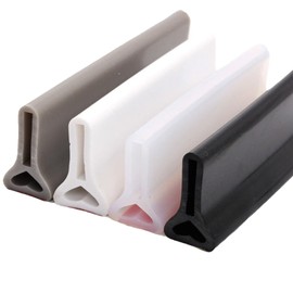 Collapsible Shower Water Splash Guard - 70 Inch Shower Threshold Water Dam for Curbless Bath, Wet and Dry Separation - Bathroom and Kitchen Water Stopper (White/70Inch)