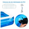 Qilay Alberca Inflable Rectangular Familia Piscinas 181x141x46cm