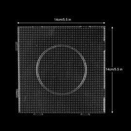 LIHAO 3 PCS 2.6mm Fuse Beads Pegboard Iron-on Beads tray board accessories - 2 Square 1 Round