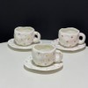 WULUN Ceramic Saucer with Pattern Thick Ceramic Multiple Models -