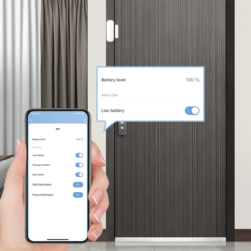 Smart Door Window Sensor 2.4G WiFi Magnetic Open Close Detector