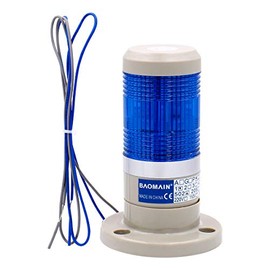 Baomain Warning Continuous Light 24V DC Industrial Blue LED Signal Tower Lamp