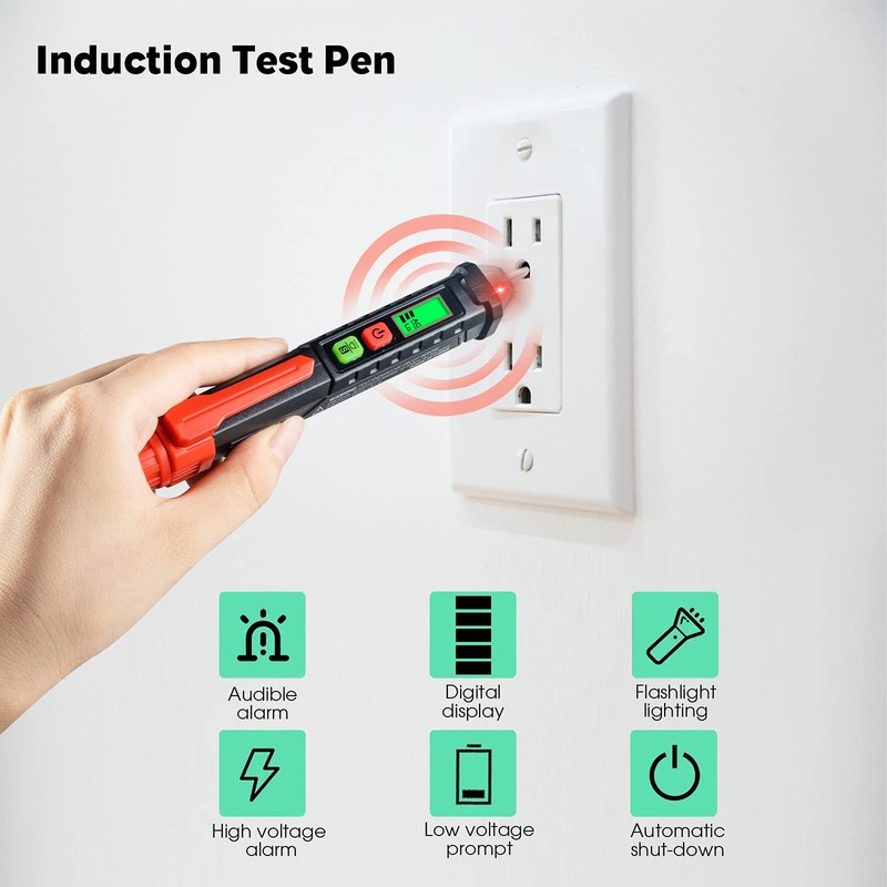 WGGE AC Voltage Tester/Non-Contact Voltage Tester with Dual Range AC