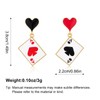 Funky Poker Earrings for Women Gold Hearts Spades A Ace