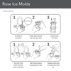 Tovolo 81-34440 Leak-Free, Rose Ice Cube Stackable with Tight Silicone