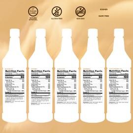 Monin - 5 Flavor Holiday Cheer Collection: Macadamia Nut, Peppermint, Cookie Butter, Toasted Marshmallow, & Gingerbread, Natural Flavors for All Drinks, Gluten-Free (1.69 oz per bottle)