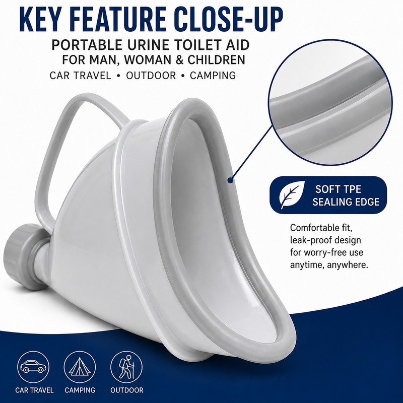 Portable Urinal Funnel for Travel and Outdoor Use – Lightweight