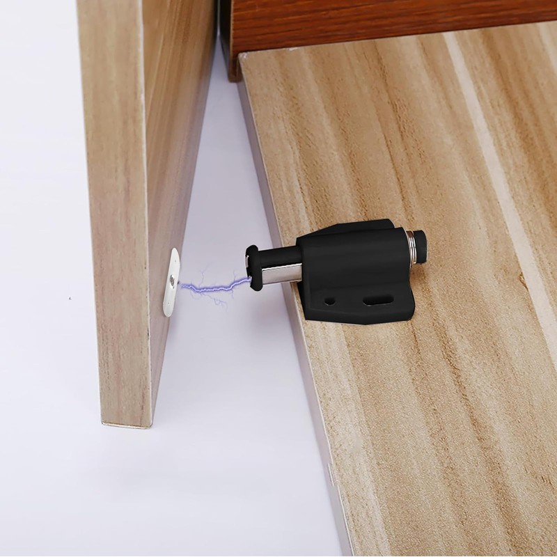 GAOHAN 6Pcs Push to Open Door Catch Black Single Magnetic