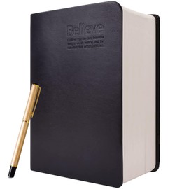 Elezeal A5 Lined Notebook With a Ribbon Marker,Super Thick Writing Journal,Extra Thick Diary Notebook for Travel,PU Leather Cover 720 Pages for One Year Daily Writing with Premium Eye-care Beige Paper