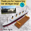12” RMS Olympic Model With Removal Stand, Titanic Toy For