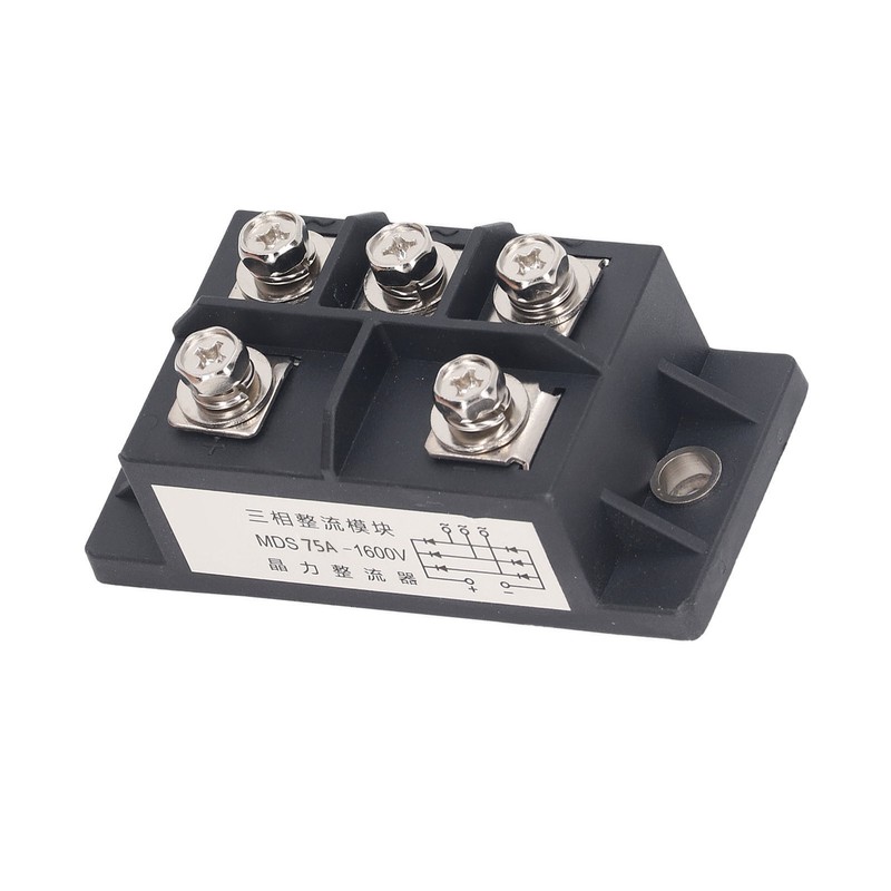 3 Phase Bridge Rectifier 75A 5 Terminal ABS Brass Heat