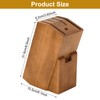 6 Slots Kitchen Knife Holder for Countertop, Brown Kitchen Knife