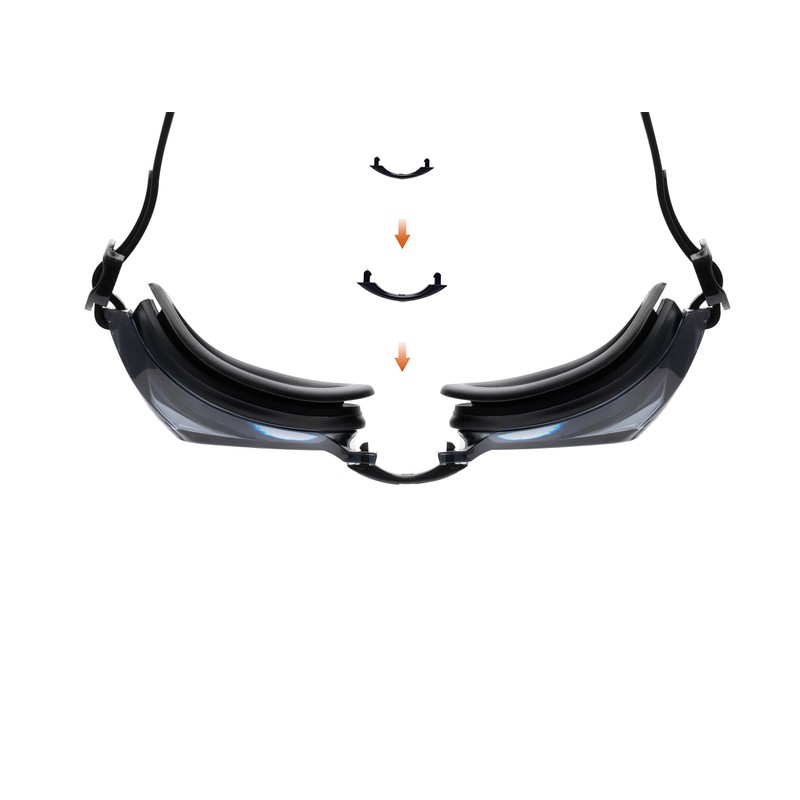 [HAMIZON] スイミングゴーグル 度付き スイムゴーグル 度付き 水泳ゴーグル フィットネス 曇り止め 3サイズ 鼻ベルト