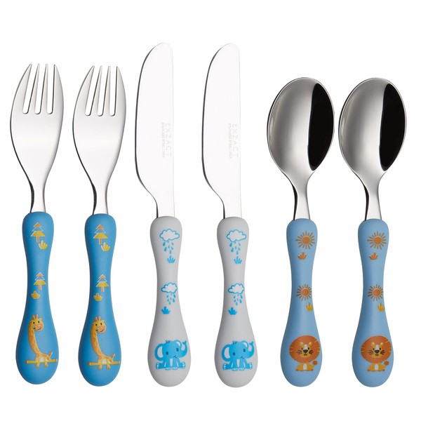 Exzact Children's Cutlery Set 6 Pieces Stainless Steel / Dishwasher