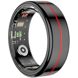 Smart Ring Fitness Tracker Heart Rate Monitor Sleep Tracker Blood Oxygen Health Fitness Ring Step Counter Calories Pedometer Waterproof Remote Camera Multi-Sport Mode Smart Rings for Men Women