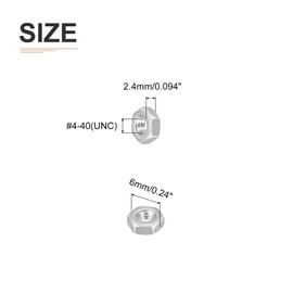DTGN #4-40(UNC) Hexagonal Nuts - 20 Pack - Good for Home Garage Repair - 304 Stainless Steel Hexagonal Nuts - Silver Tone